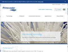 Tablet Screenshot of primewater.com